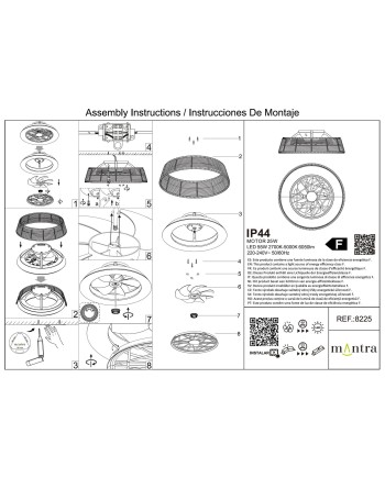 INDONESIA MINI * PLAFÓN / VENTILADOR - RATAN